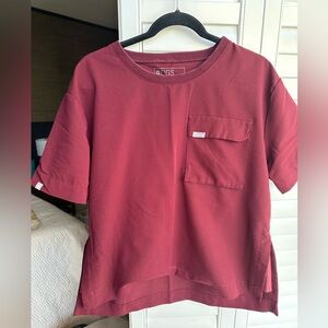 Figs scrub set maroon